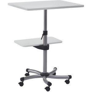 Multifunctionele tafel, totale hoogte 720 - 1120 mm, tafelblad lichtgrijs