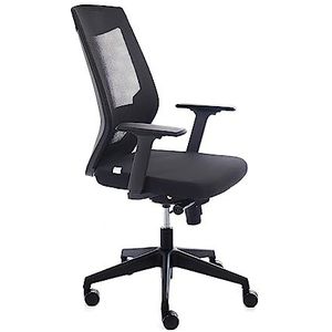 Rocada Ergonomische bureaustoel met lendensteun | computerstoel bureaustoel comfortabel en draaibaar zwart