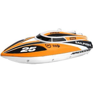 OBEST 2 stuks mini op afstand bestuurde boten, RC raceboten voor wedstrijdspelletjes met opblaasbare watertank, 2,4 G elektrische snelboot, zomer, waterspeedboten, zwembadspeelgoed voor jongens