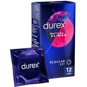 Durex Climax Mutual - Condooms - met Noppen voor Haar Genot en Vertagende Gel voor Hem - 12 Stuks