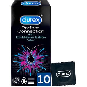 Durex Perfect Connection condooms, geschikt voor anale seks, 10 condooms, siliconen, parfumvrij