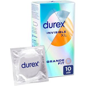 Durex Onzichtbare XL-condooms, ultradun, voor maximale sensaties, 10 condooms XL