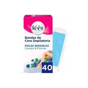 Body Hair Removal Strips Veet Pure Sensitive skin Body Legs (40 Units)