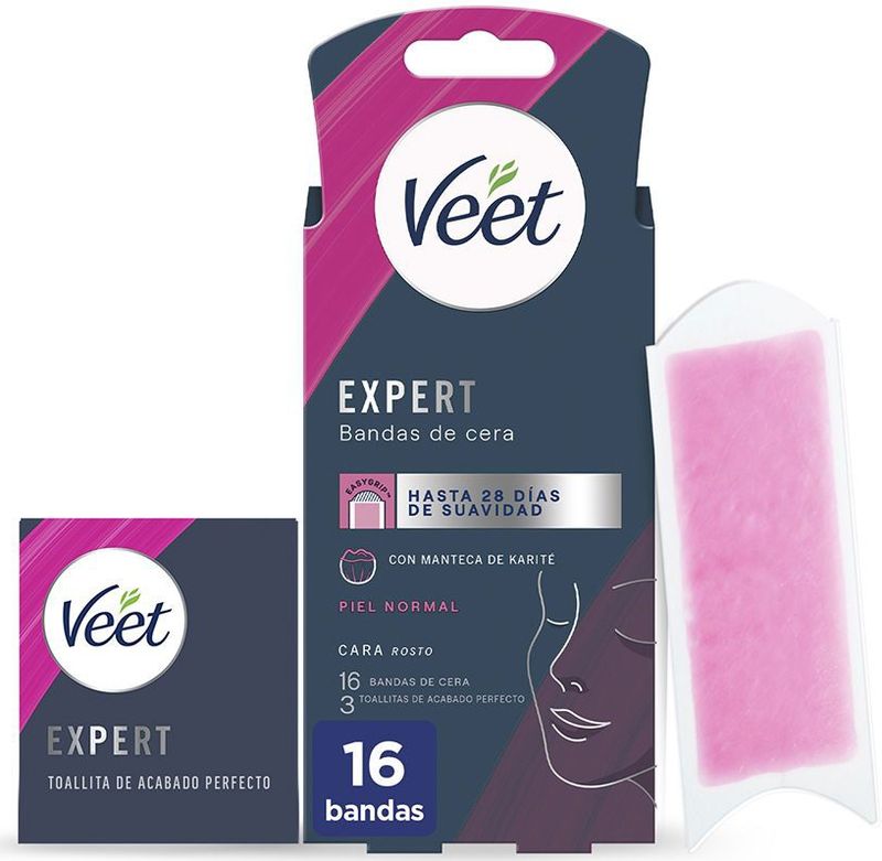 Veet - Expert Wax Strips - Ontharingsstrips - Gezicht - 16 Strips