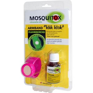 Mosquitox - Klik Klak Armband - Met Olie - 1st