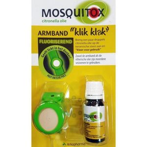 Mosquitox armband + Etherische olie 10ml