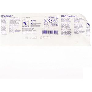 BD - Plastipak Spuit - 20ml - Zonder Naald