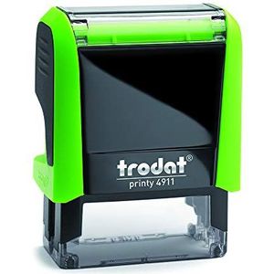 Trodat 4911 Printy stempel, commerciële formule met dubbele tekst, automatische kleuring, grootte van de tekstplaat: 37 x 14 mm, blauw