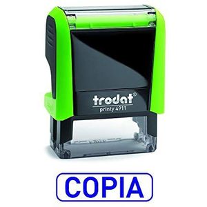 Trodat 4911 Printy stempel handelsformule met kopie tekst, automatische kleur, grootte van de tekstplaat 37 x 14 mm, blauw