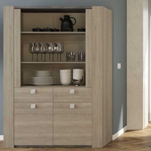 Vitrinekast Iris - grijs beton