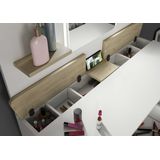 Make-uptafel Secret - eik/wit