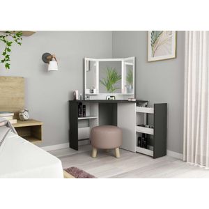 Vanity Chic Make-Up Tafel - Grijs/Wit