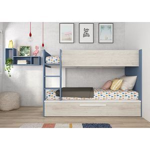 Stapelbed Cassie 90x200 met bedlade - donkerblauw