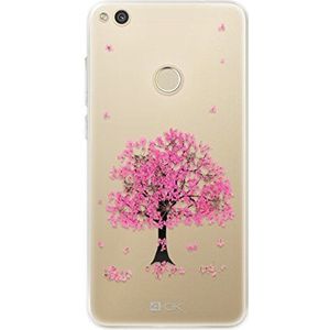 4-OK Flower beschermhoes voor Huawei P8 Lite 2017, roze boom