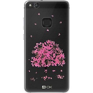 4-OK Flower beschermhoes voor Huawei P10 Lite, motief: roze boom
