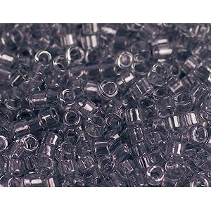 Japanse parels cilinder Treasure transparant grijs 1,8 mm.11/0 100gr.