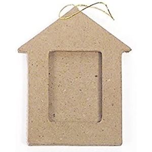 Papieren maché hanger fotohouder casita 9x6 cm. 3 mm.