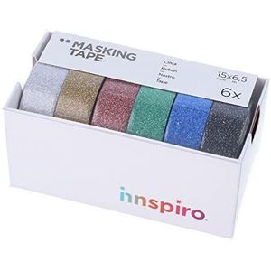 Set van 6 plakband, serie Glitter