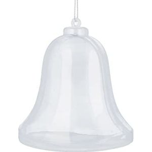 Transparante kunststof bel voor het ophangen van 2 delen 10 cm.