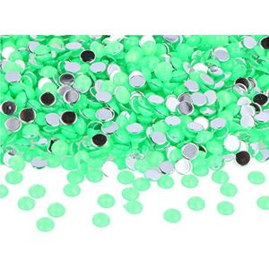 Decoratieve edelstenen van acryl, cirkel, neongroen, 6 mm, 5000 stuks.