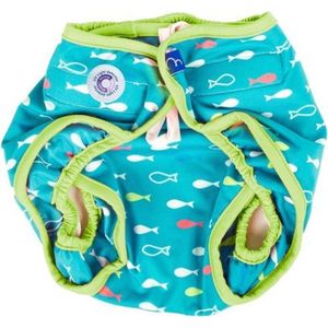 Imaginarium Aqua-Nappies Vissen - Wasbare Zwemluier - Blauw - Maat 80