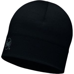 Buff Lightweight Merino Wool Hat Solid Black