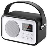 Sunstech - Rpbt450bk - Digitale Radio - Retro Design - Houten Kern - Bluetooth V5.0