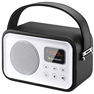 Sunstech - Rpbt450bk - Digitale Radio - Retro Design - Houten Kern - Bluetooth V5.0