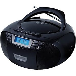 Sunstech CXUM53 draagbare stereo radio (CD/R/RW/MP3/WMA FM USB/AUX-IN), zwart