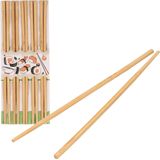 Concorde Sushi eetstokjes - 5x setjes - bamboe hout - 24 cm