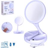 Concorde - Make-up Spiegel - Wit - Kunststof - Opvouwbaar Met LED