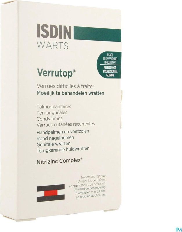 ISDIN - Verrutop - Wrattenmiddel - 4x0,1ml - Medisch Hulpmiddel
