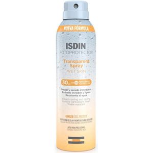 ISDIN - Transparent Spray Wet Skin - Bruiningsspray - SPF 30 - 250 ml