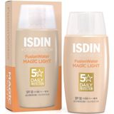 ISDIN Fotoprotector Fusion Water Color SPF50 (Light) 50 ml, getinte zonnebrandcrème op waterbasis voor dagelijks gebruik, natuurlijke dekking