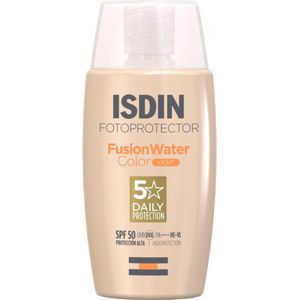 Isdin - Crème Fotoprotector Fusion Water Color Light SPF50 - 50ml - Zonnebescherming voor het Gelaat met Kleur