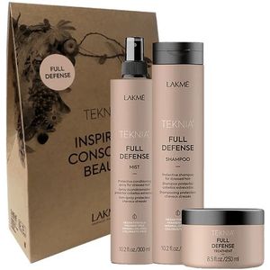 Lakmé Teknia Full Defense Pack kit voor bescherming en glans 300 ml + 300 ml + 250 ml