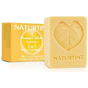 Naturtint Nutrition 2 in, Solid Shampoo + Ecological Conditioner, Nutre and Revitalizes, Dry Hair, Battered and Rebel, 99% Natural Ingredients, Silicone Ni Speech - 75ml, Yellow