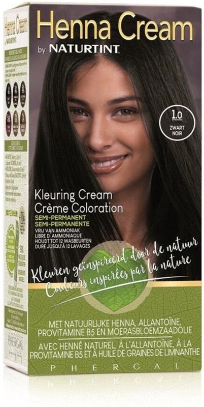 Naturtint - Henna Cream - Haarverf - Zwart - Vrij van Ammoniak