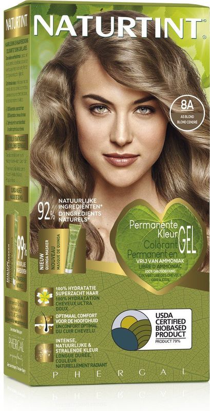 8A As Blond - NATURTINT - 170ml - Vegan - Ammoniakvrij - BioBased Certified - Microplastic FREE