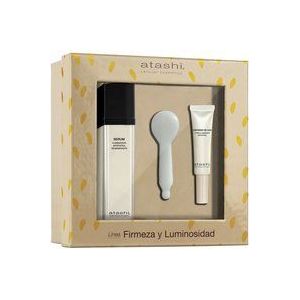 Atashi Ritual Lifting Highlighter Set voor gezichtsverzorging, bevat zeer effectief serum met lifting-effect en stevigheid, oogcontour en Gua Sha-lepel, 50 ml + 15 ml