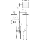 Tres electronische inbouw doucheset met regendouche chroom 09286563