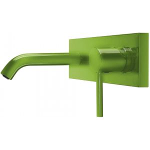 Wastafelmengkraan inbouw tres study colors 1-hendel uitloop recht 14 cm rond groen