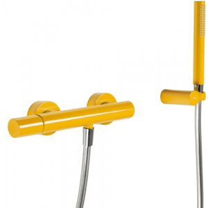 Douchemengkraan Tres Study Colors met Handdouche 29x8 cm Rond Geel
