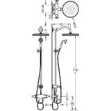 Badkraan tres clasic thermostatisch incl. Doucheset en handdouche chroom