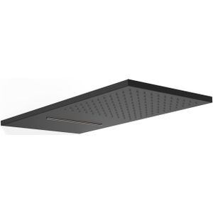 Hoofddouche Tres Wand met Waterval 28x55 cm Mat Zwart