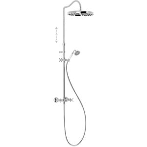 Doucheset Tres Classic Telescopische Glijstang Met Antikalk Handdouche Chroom