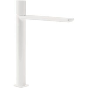 Wastafelmengkraan Tres Loft 1-Knop Uitloop Recht 28.2 cm Rond Mat Wit
