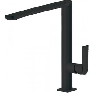 Wastafelmengkraan Tres Loft Colors 1-Hendel Uitloop Recht 28,7 cm Rond Mat Zwart
