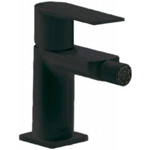 Bidetmengkraan Tres Loft Colors 1-Hendel Bidet Uitloop Recht 8 cm Rond Mat Zwart
