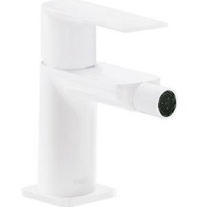 Bidetmengkraan Tres Loft Colors 1-Hendel Bidet Uitloop Recht 8 cm Rond Mat Wit